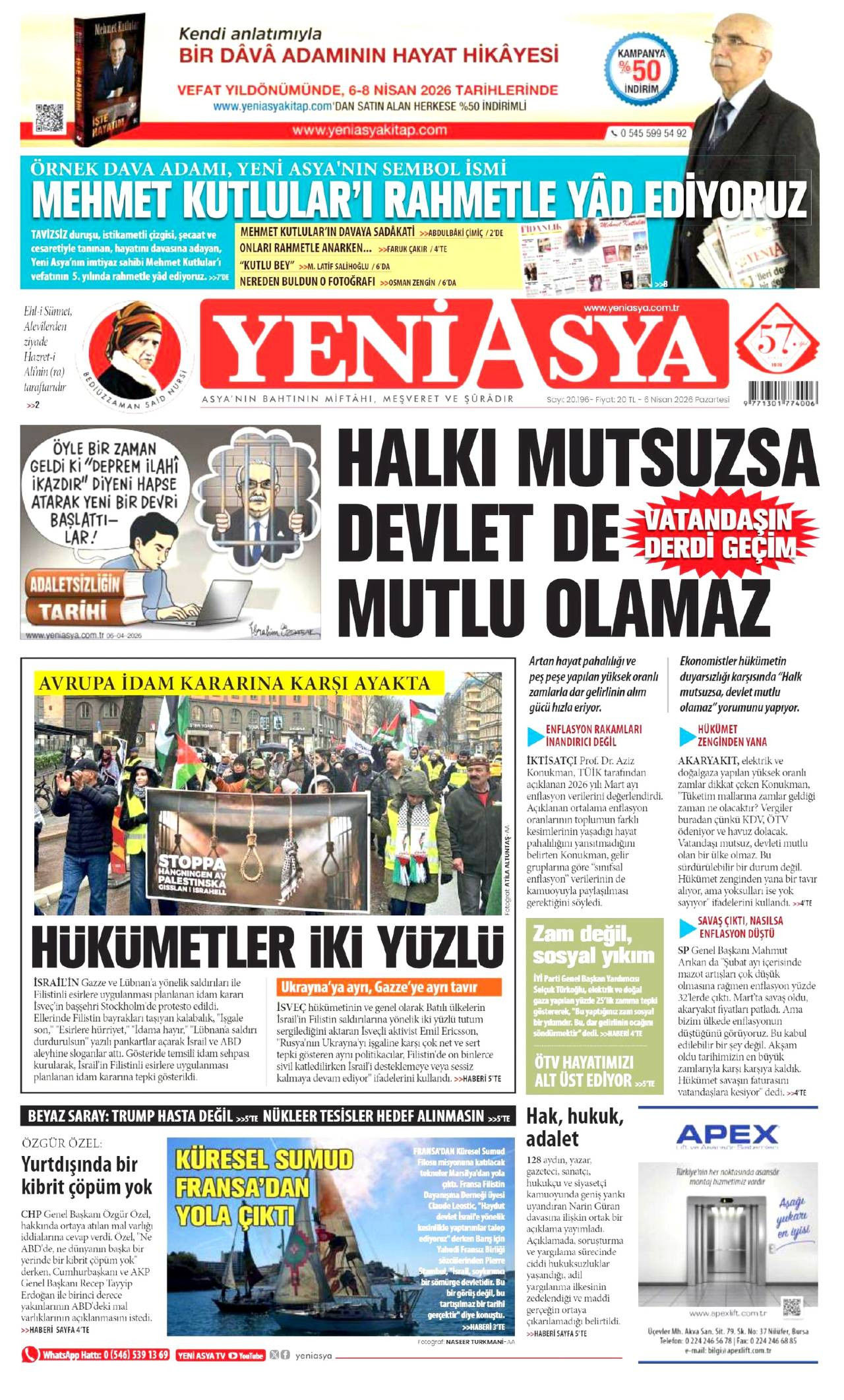Yeni Asya Gazetesi Gazete Manşeti